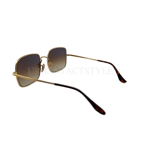 NEW Ray-Ban RB1971 Square 1971 Classic Sunglasses with Gold Frame Brown Lens - Picture 12 of 12